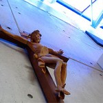 Crucifix and sunlight