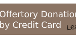 Offertory Donation by Credit Card Button